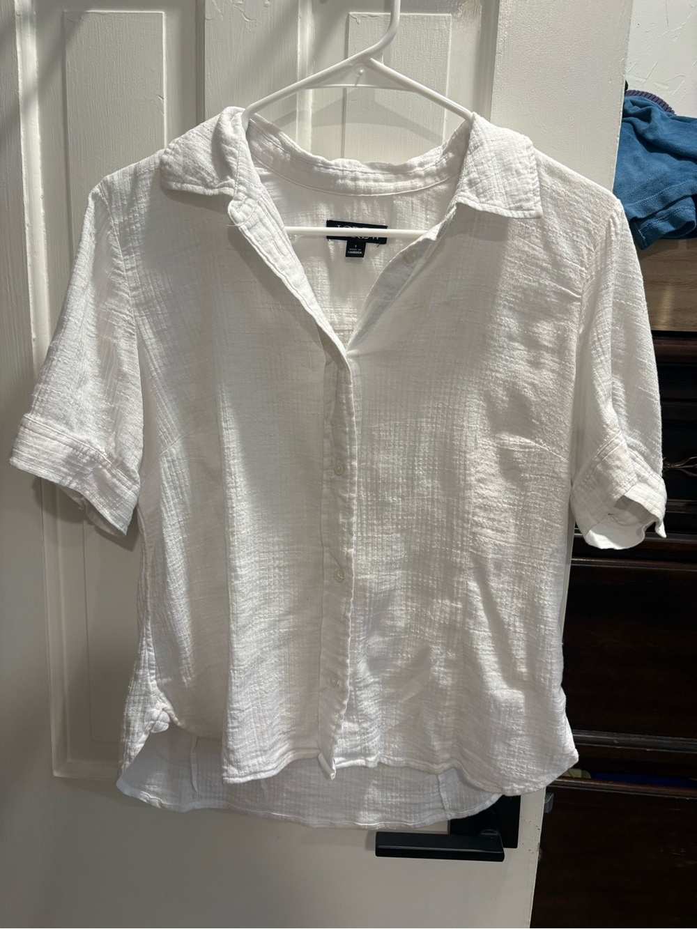J. Crew 100% Cotton White Button-Up Shirt